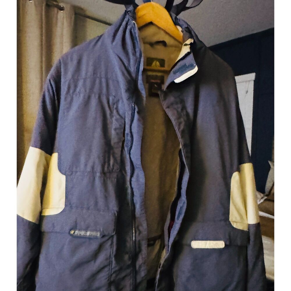 Vintage Y2K Burton Snowboards Tactic Jacket Women's Large Navy Cream Gorpcore
